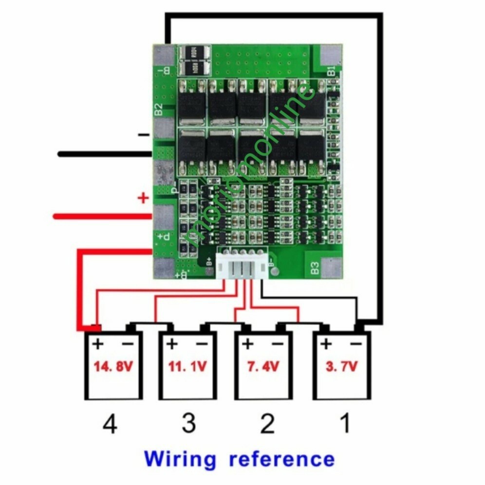 4S 30A 16.8V 14.8V Li-ion Lithium 18650 Battery BMS PCB Protection Board Balance