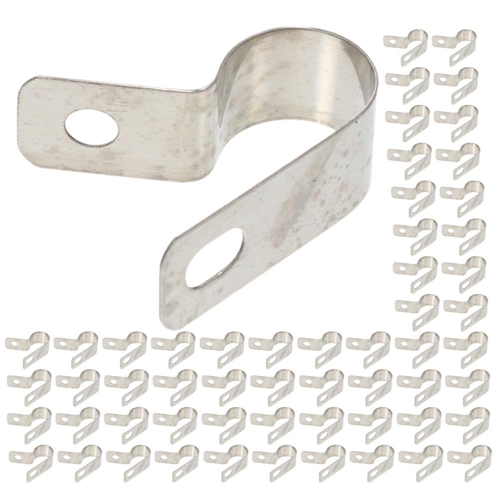 200Pcs Metal Wire Cable Clamps R Type Clips for Indoor Outdoor Electrical Wiring