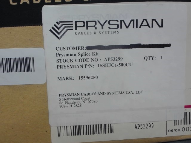 Prysmian Cable And Systems 15Shjce-500Cu, Splice Kit 1/C Straight