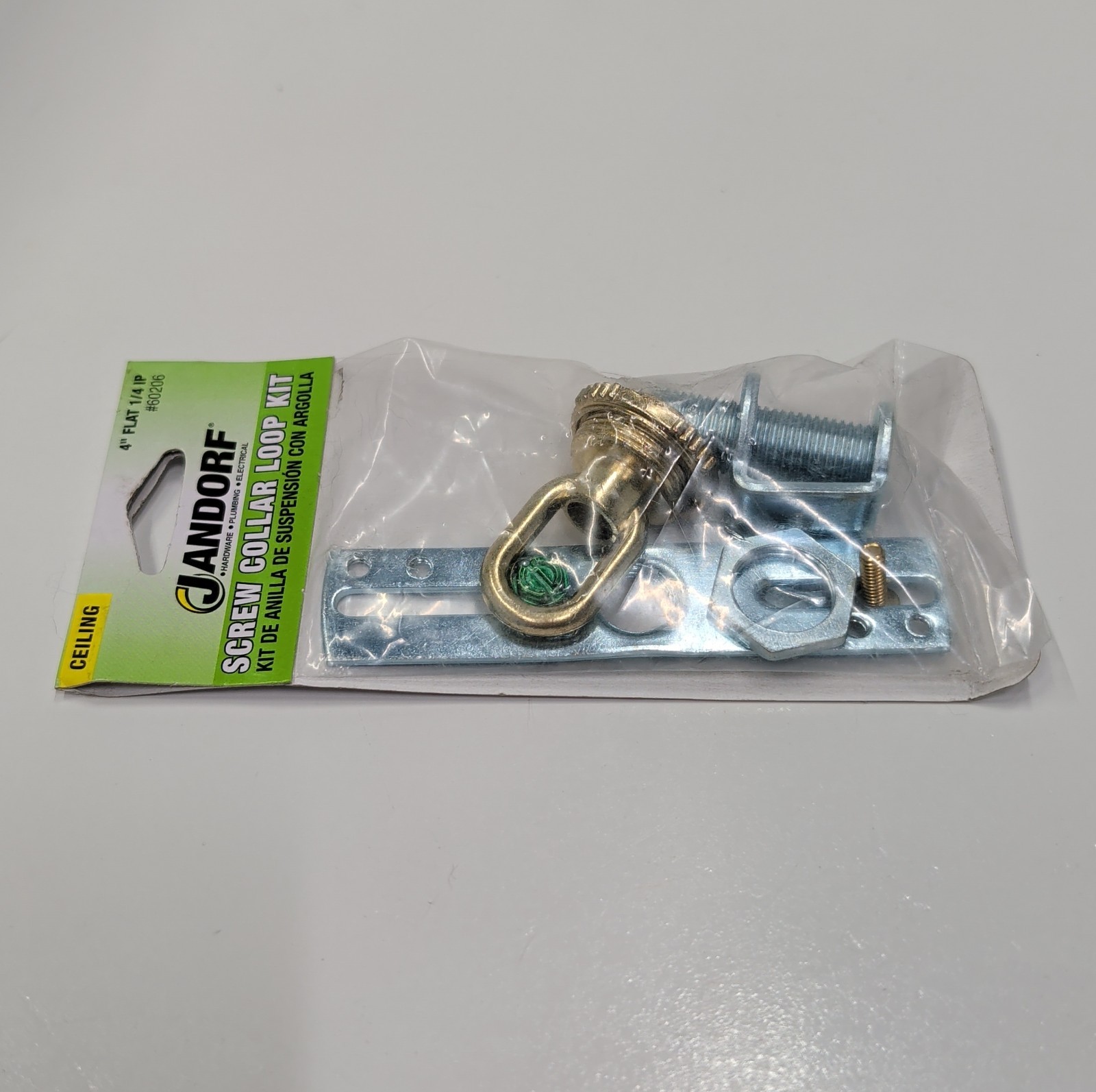 Jandorf 60206 Screw Collar Loop Kit Brass Finish 1/4 IP Light Fixture New