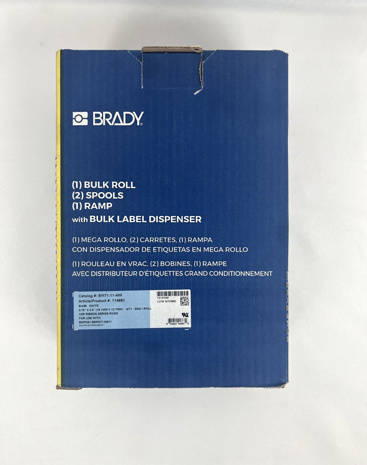 BRADY BM71-11-499 Aggressive Adhesive Nylon Labels BMP61 BMP71 M611 0.75″ x 0.5