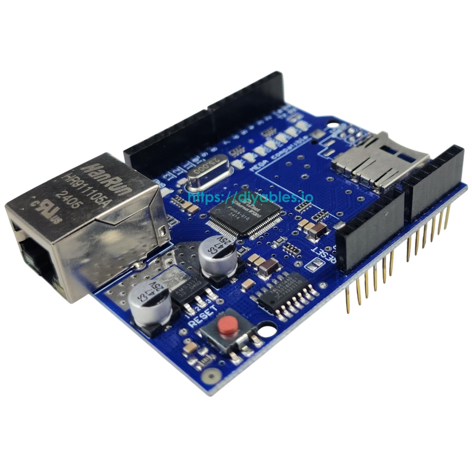 2 PCS W5100 Ethernet Shield Board Module Fits Arduino Uno R3/R4 Mega Due Giga