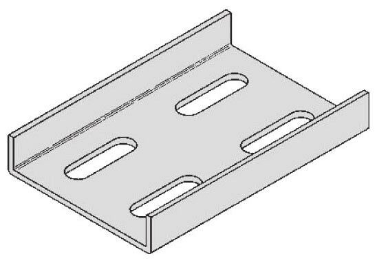 B-Line 9A-1044, 4-Hole, Standard, Splice Plate for 4″ Aluminum Cable Tray, 1 pc