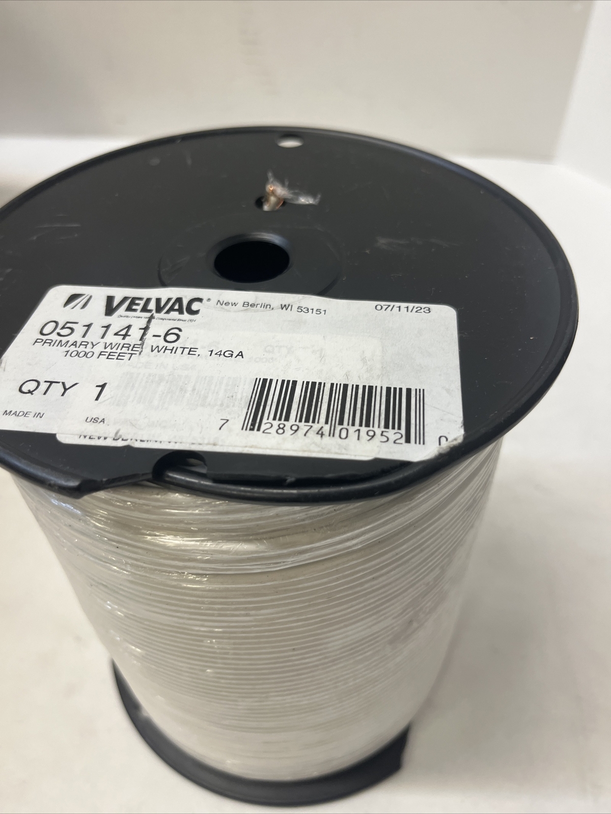 VELVAC Primary Wire 14GA X 1000′ White