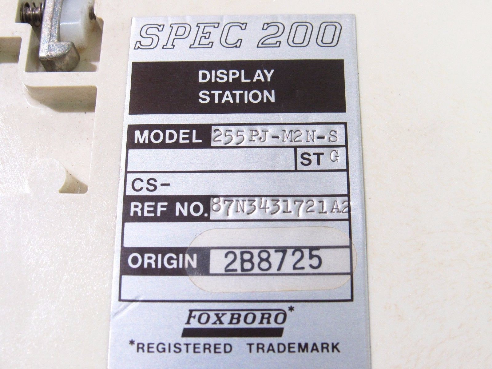 FOXBORO 255PJ-M2N-S SPEC 200 DISPLAY STATION ***GOOD***