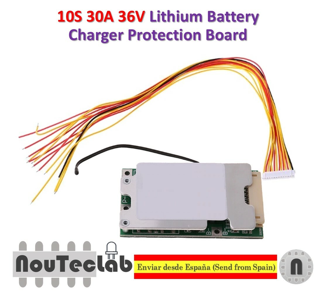 10S 36V 30A Li-ion Lithium 18650 Battery BMS PCB Power Protection with Balance