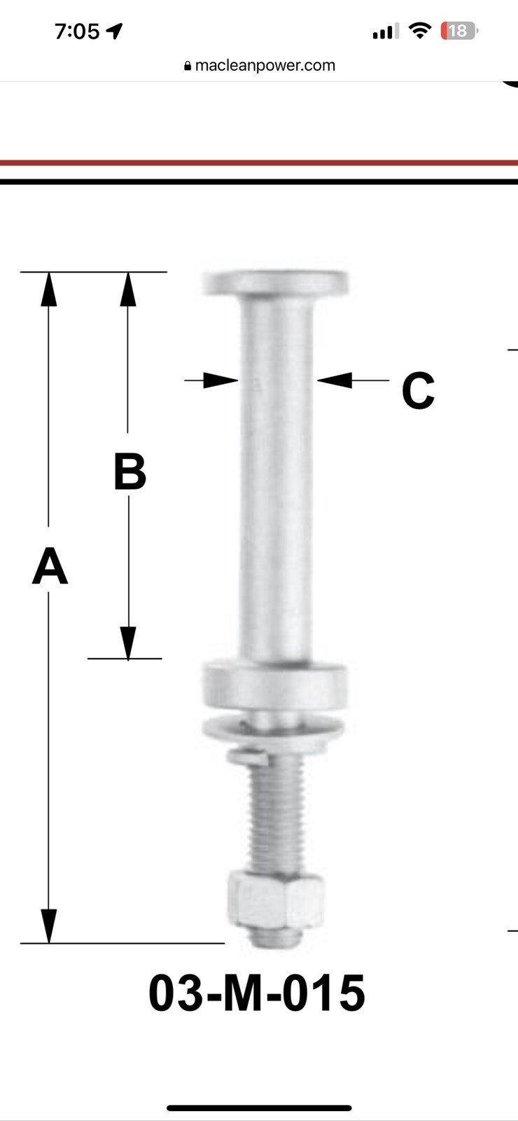 Tin-Plated Copper Grounding Stud Macleanpower 03-M-015