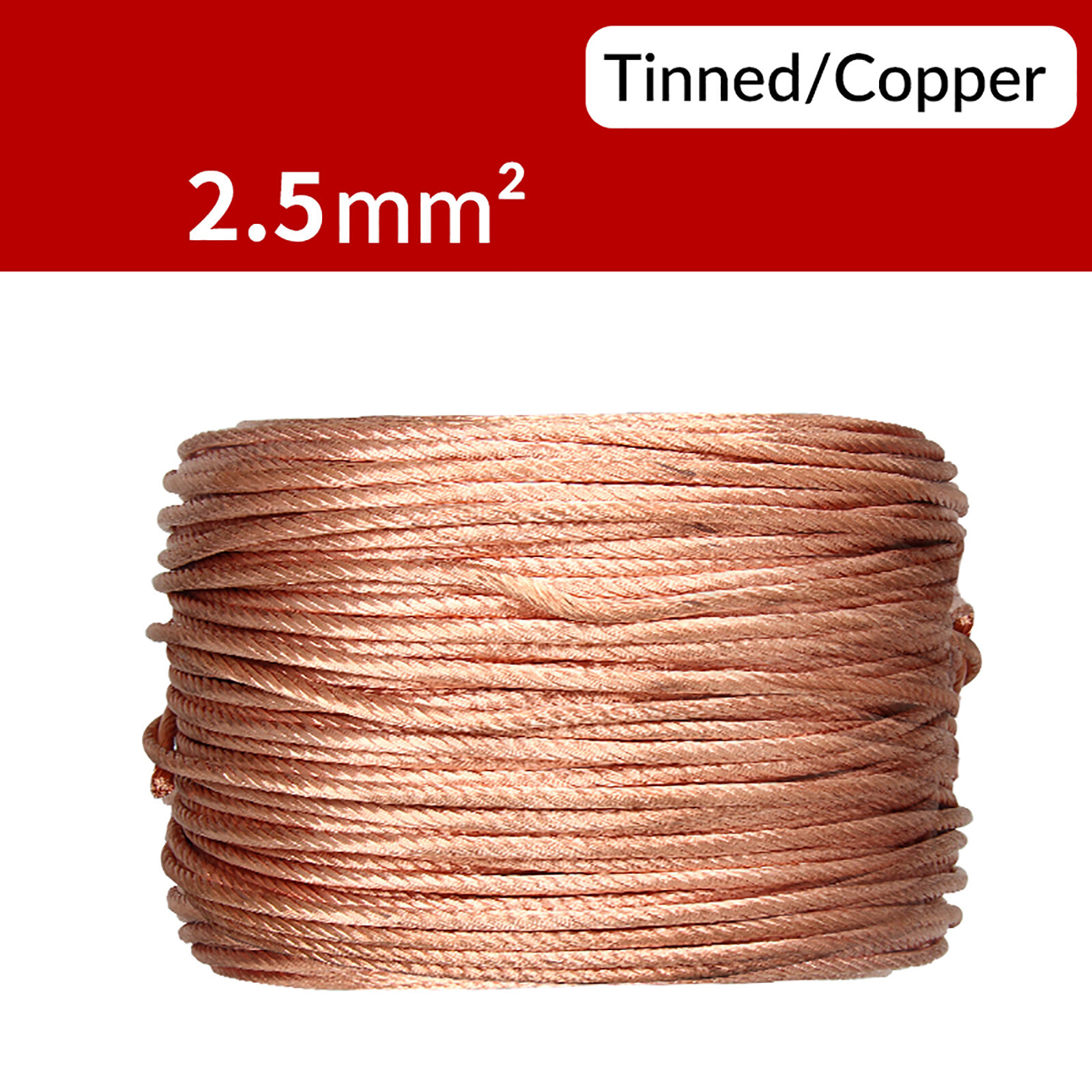Round Copper/Tinned plated Braid Cable Copper Braid Wire Ground Lead 2.5-120mm²