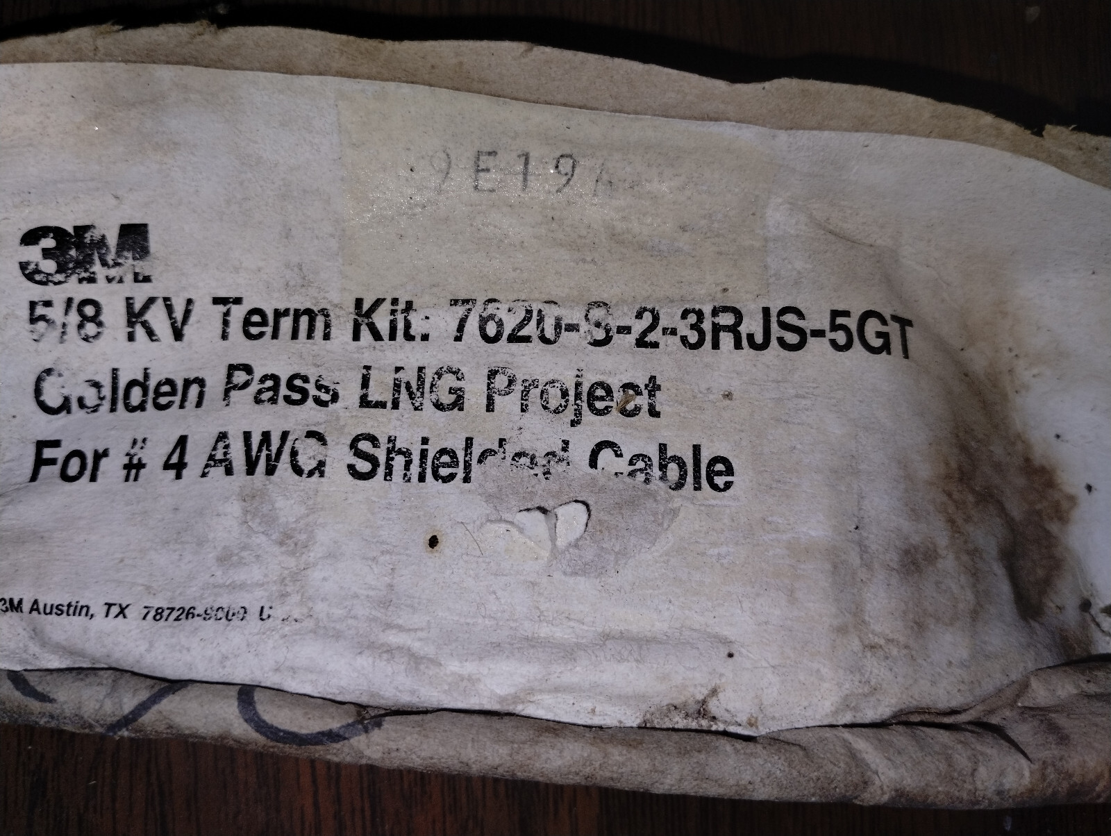 7620-S-2-3-RJS-5GT Cold Shrink QT-III 5/8 KV for #4 AWG Termination Kit 90 Day
