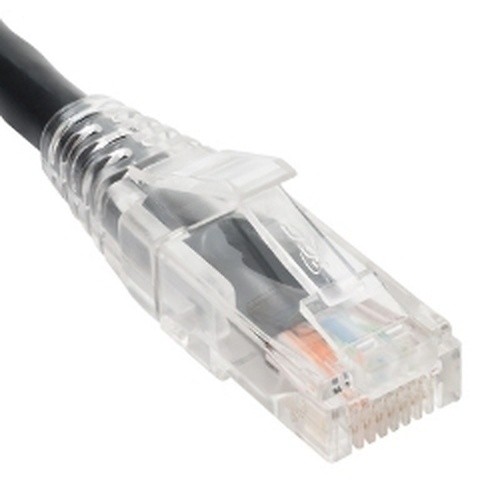 ICC PATCH CORD CAT5e CLEAR BOOT 14′ BLACK ICPCSP14BK UPC 633758095105