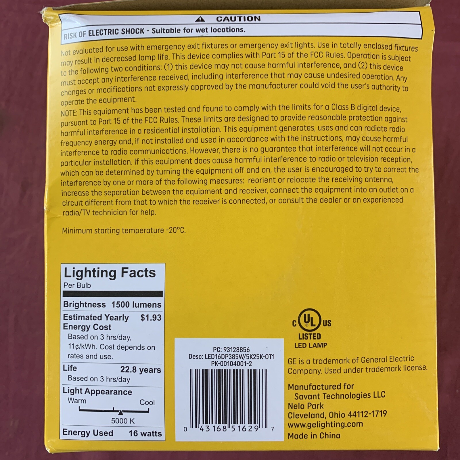 GE LED 16W PAR38 Bulb -93128856