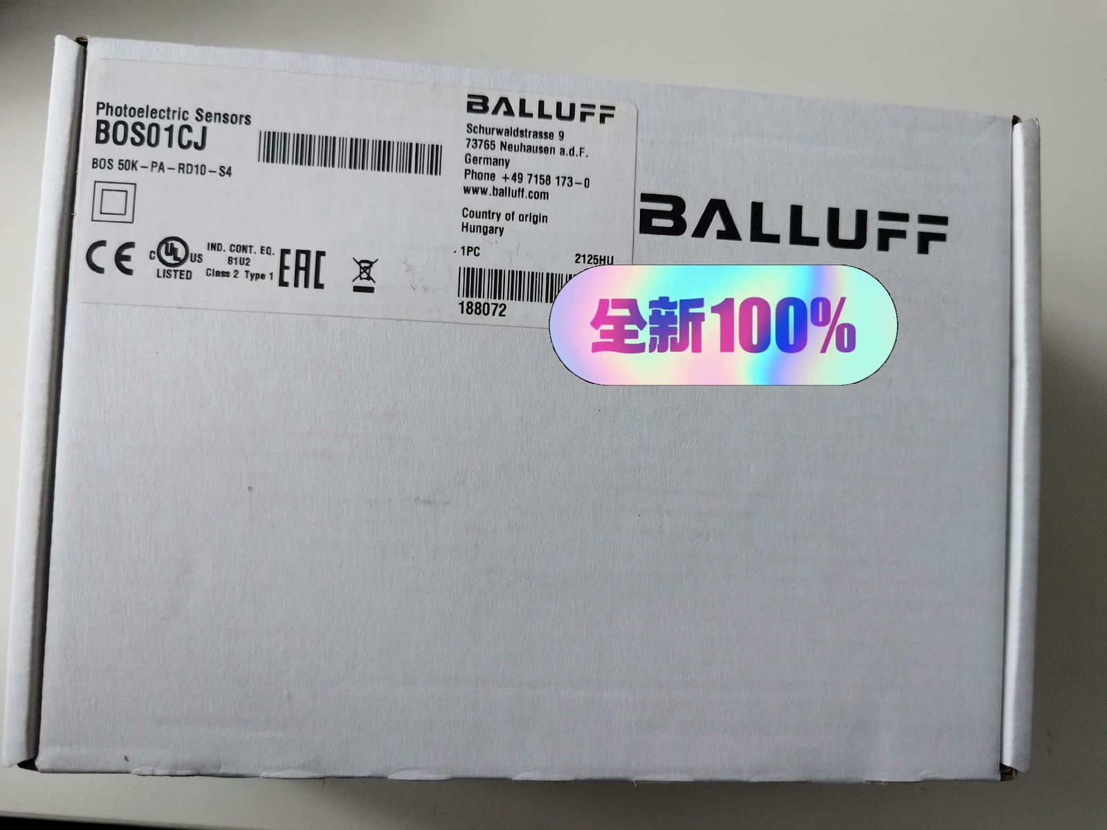 1PCS NEW BOS01CJ 50K-PA-RD10-S4 Diffuse sensors
