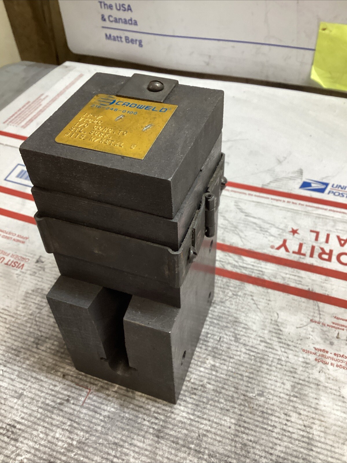 ERICO CADWELD IP-F VTC2C MOLD 1/0 CONC RUN & TAP STL #115 CART ED4U 3295