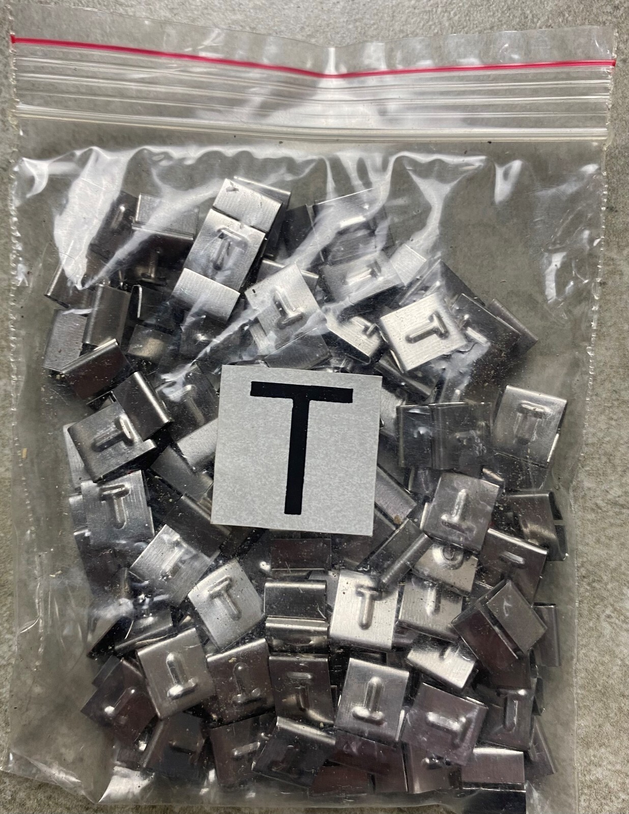 HAYATA ID-T, Stainless Steel Cable Marker 316SS, Symbol “T” , 100 Pc’s Pkt