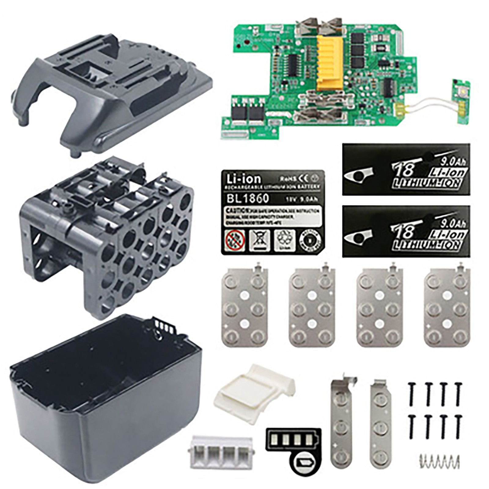 For MAKITA 18V 9Ah Li-ion Battery PCB Board Battery Shell Circuit Housing Case