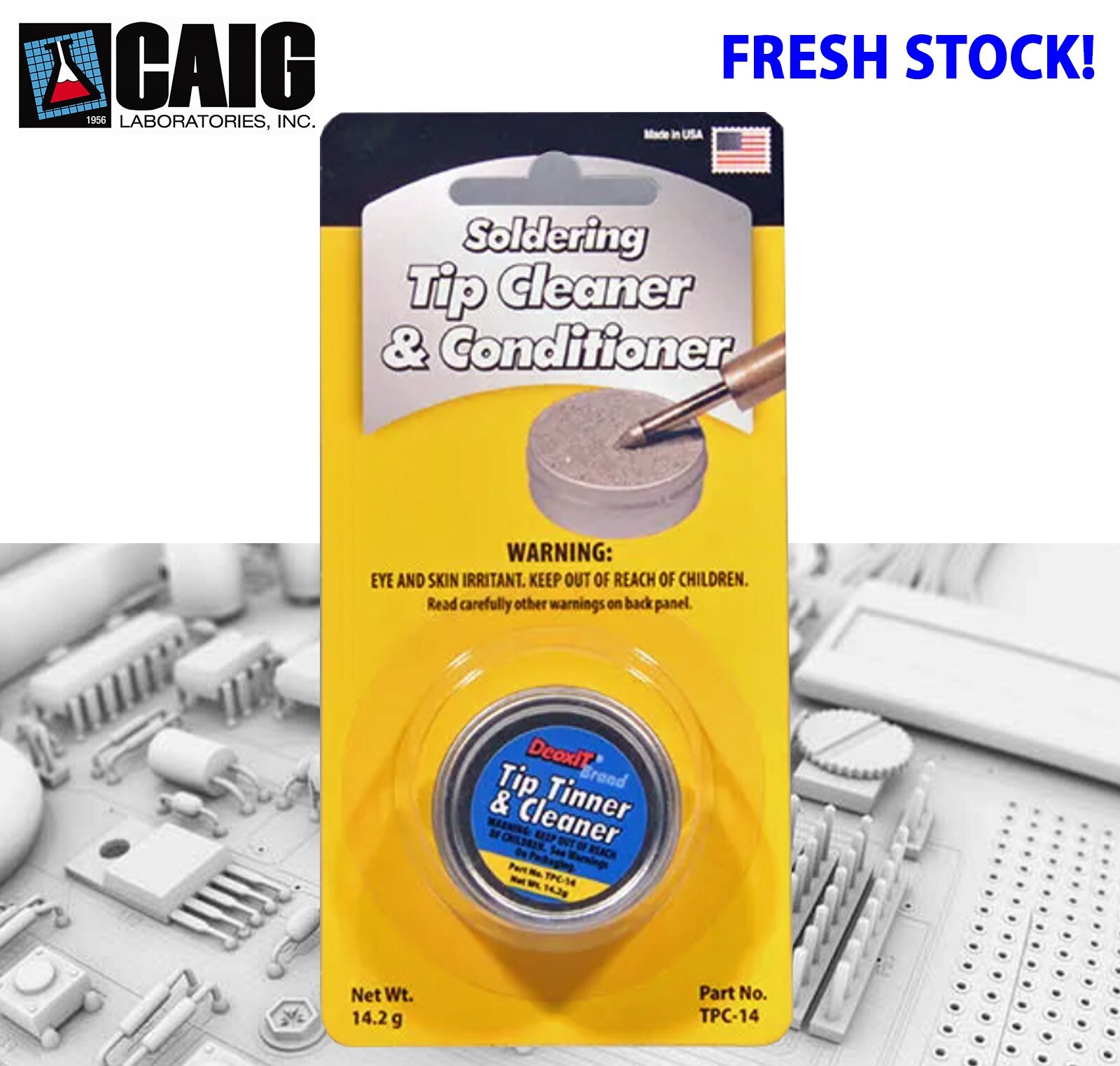 DeoxIT TPC-14 Solder Tip Tinner & Cleaner 14.2 grams FRESH STOCK CAIG LABS