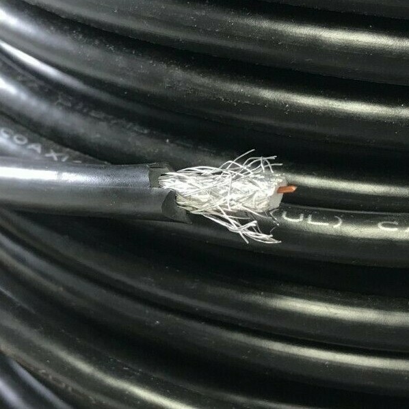 RG59 SIAMESE COAXIAL CABLE UNTERMINATED 75 Ω 3.6mm OD SECURITY CAMERA (50FT)