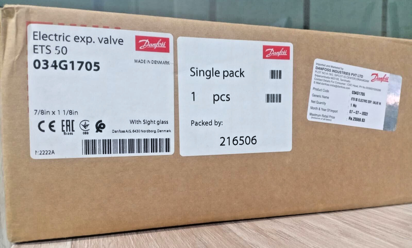 034G1705 DANFOSS REFRIGERATION ETS 50 Electric exp. valve ETS50-034G1705 – NEW