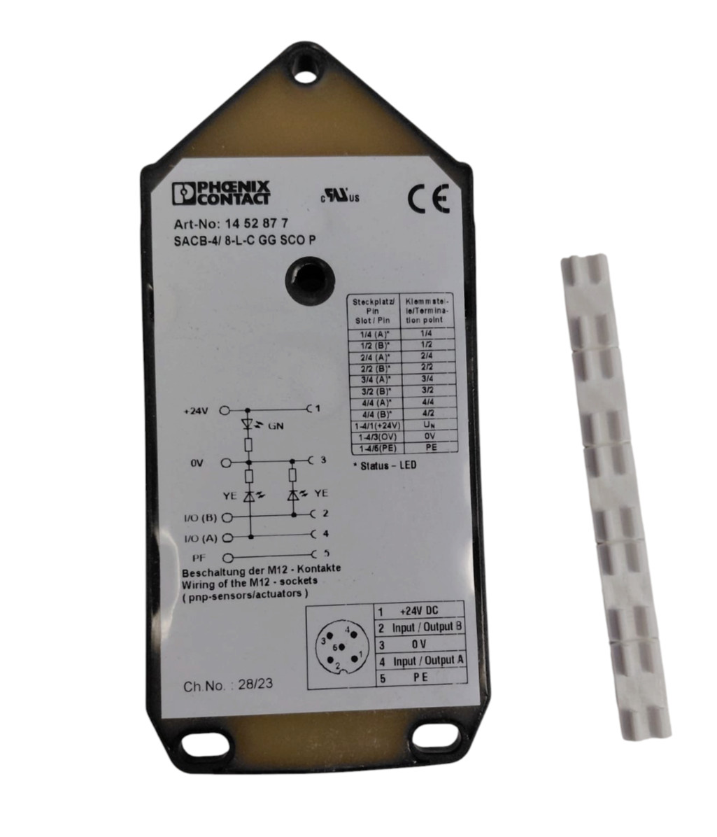Phoenix Contact SACB-4/8-L-C GG SCO P Sensor Actuator Box 1452877 4-Port