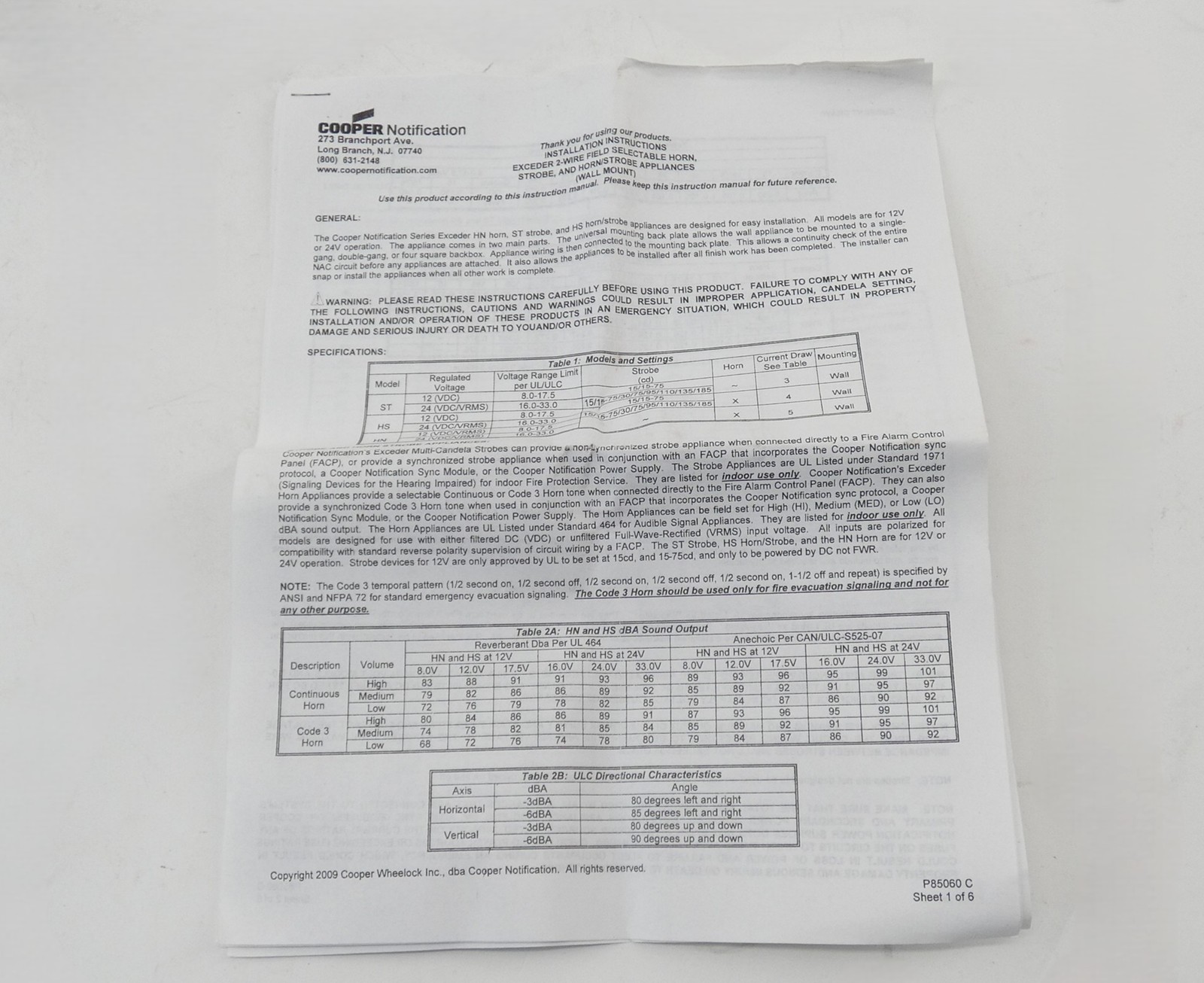 Cooper HSR 127249 Wheelock Exceder Fire Alarm Horn Strobe 12/24VDC – NEW Surp…