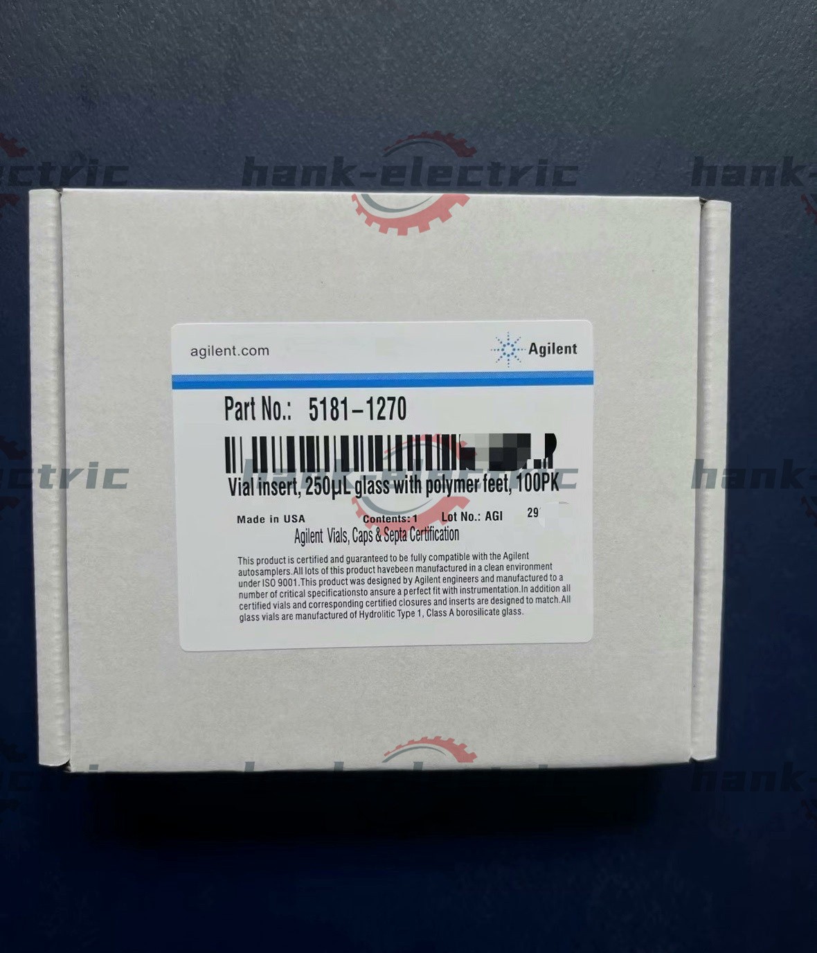 Agilent 5181-1270 brand new Sample bottle inserted into tube 5181-1270