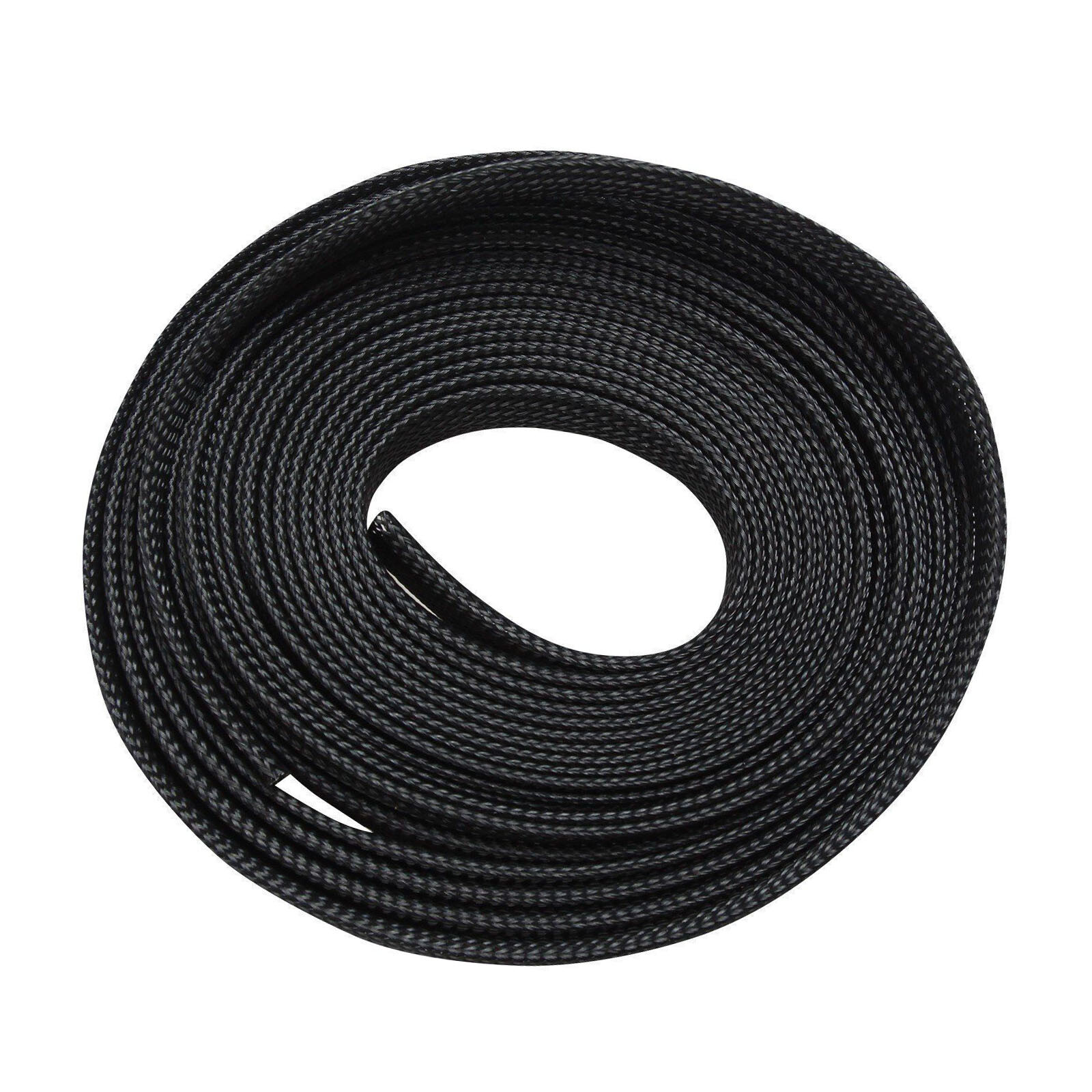 100 Feet 3/8″ Expandable Wire Cable Sleeving Sheathing Braided Loom Tubing Black
