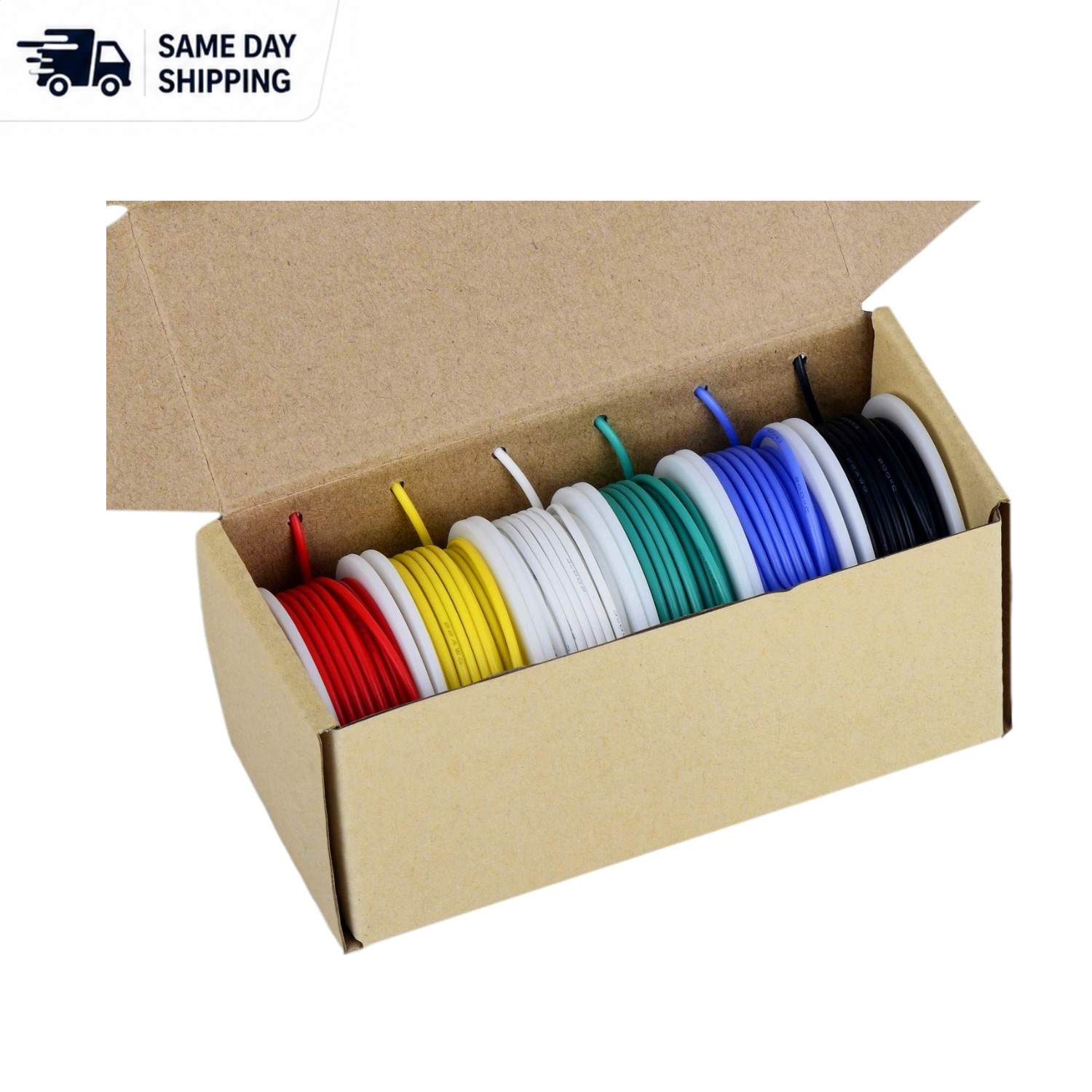 High-Performance Silicone Rubber Wire – 100 Strands – 600V Rated, 23ft Lengths