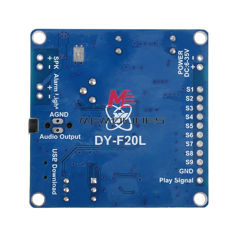 DC6-35V Voice Playback Module 9-Channel one-to-one Independent low-level trigger