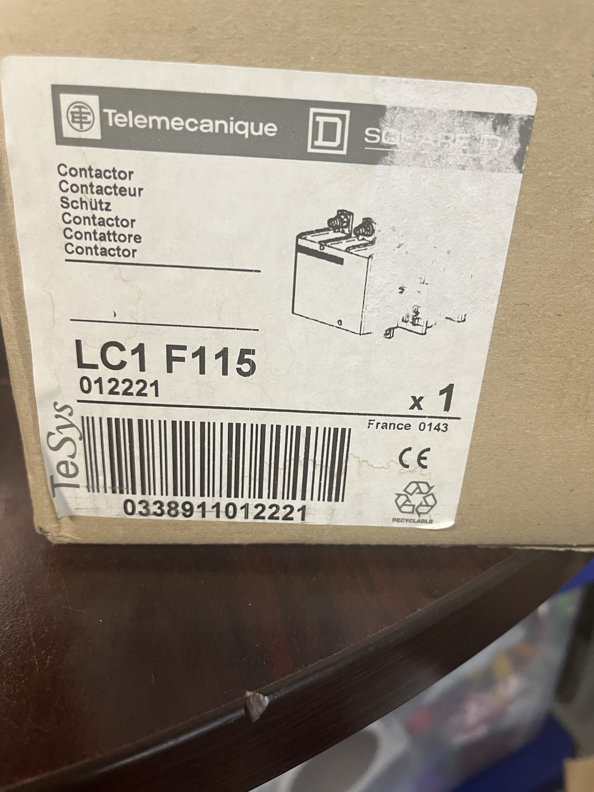 NEW Square D Telemecanique Contactor, LC1F115
