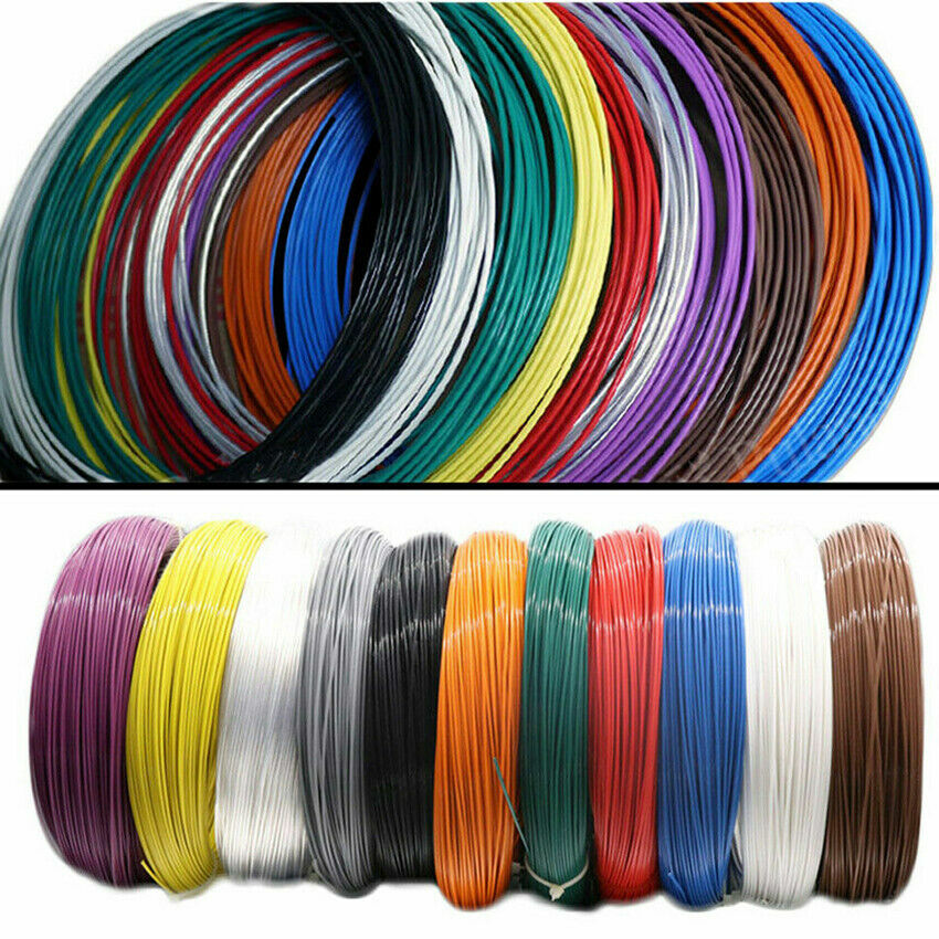 19AWG~22AWG PTFE Silver-plated Copper Stranded Electrical Wire Cable Audio Wire
