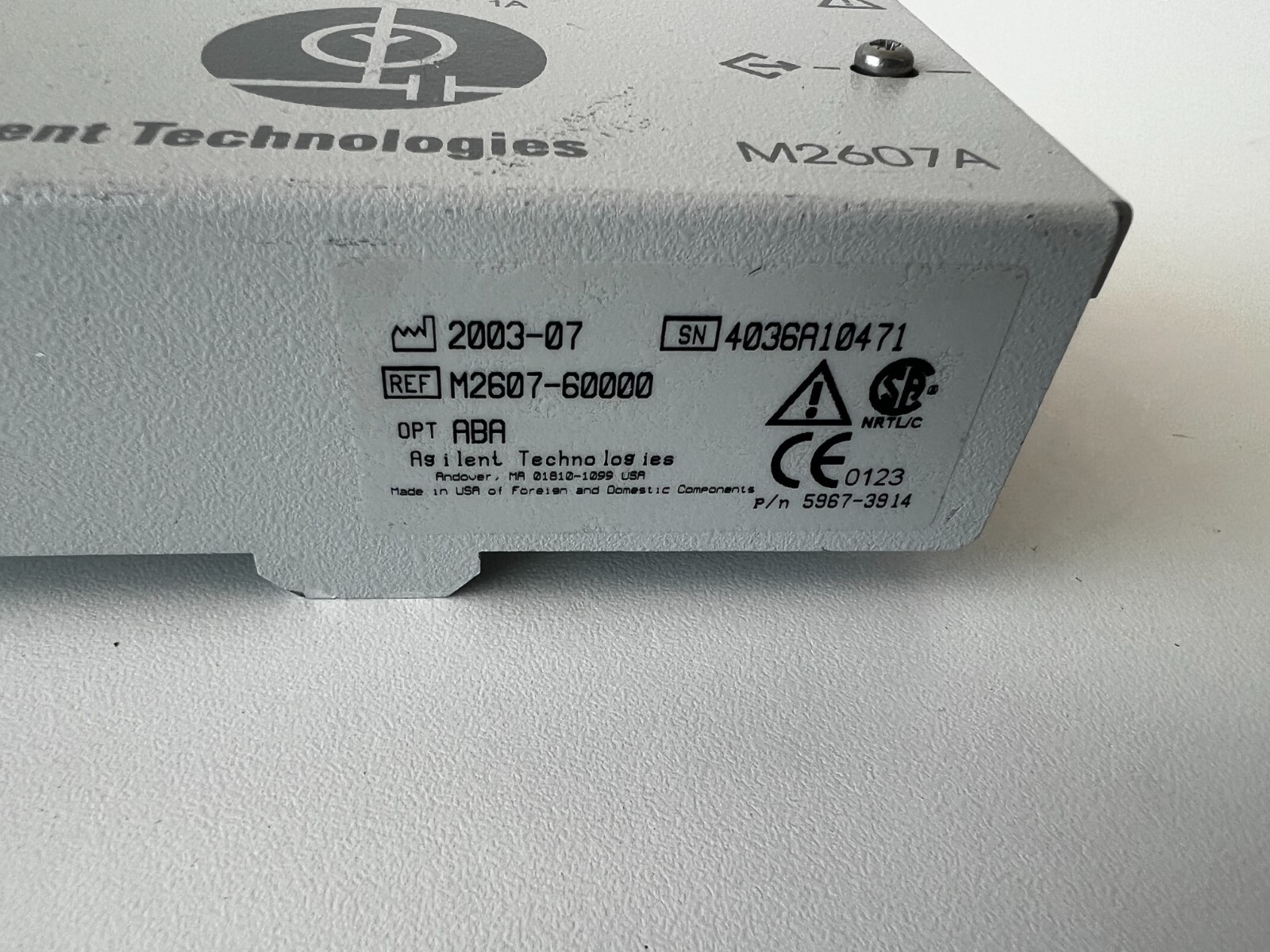 BB19: Lot of 2 AGILENT M2607A TELEMETRY AMPLIFIER AMP RECEIVER M2607-60000