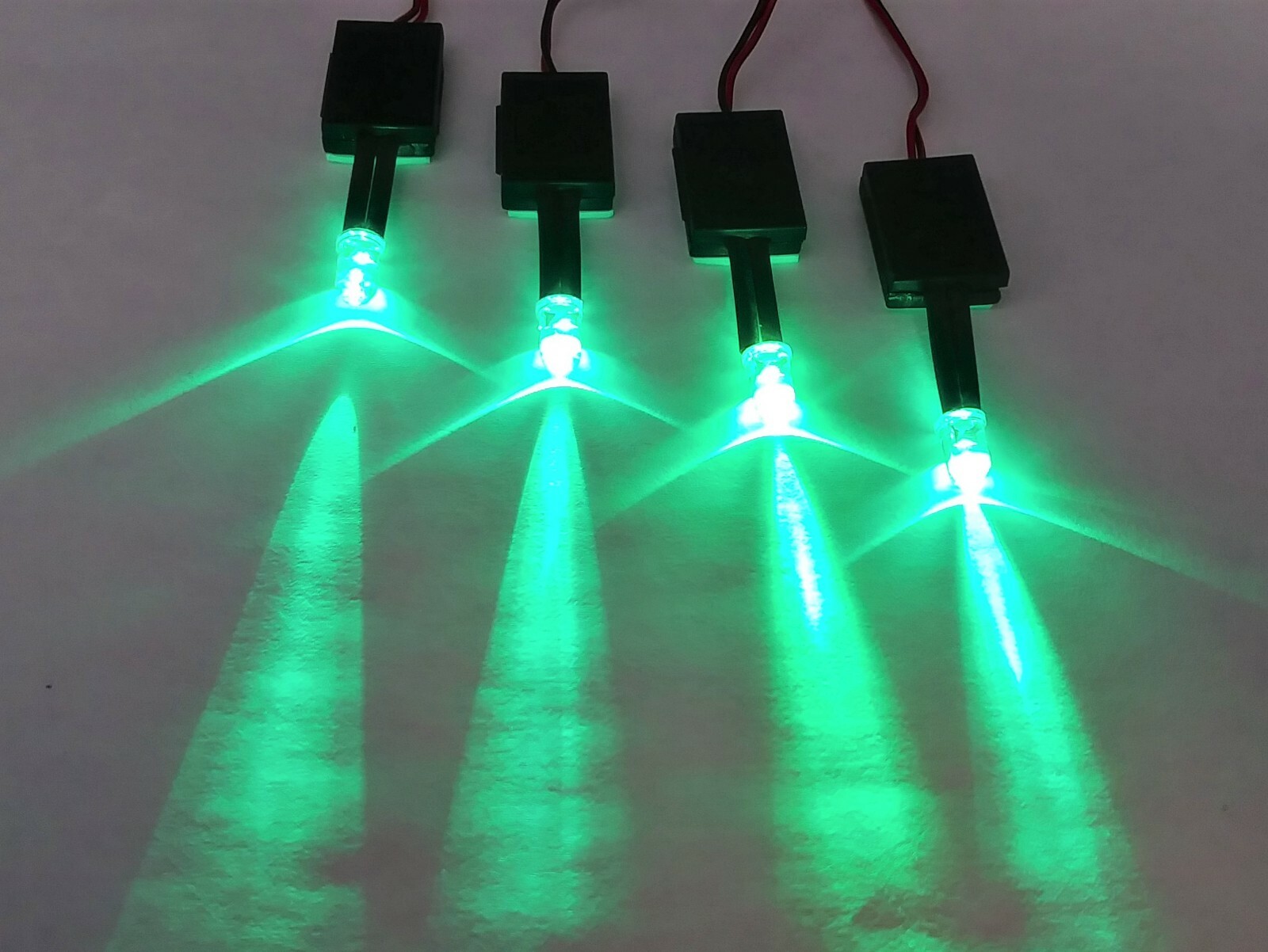 4 BBT 12 VDC Super Bright Green LED Mini Flood Lights