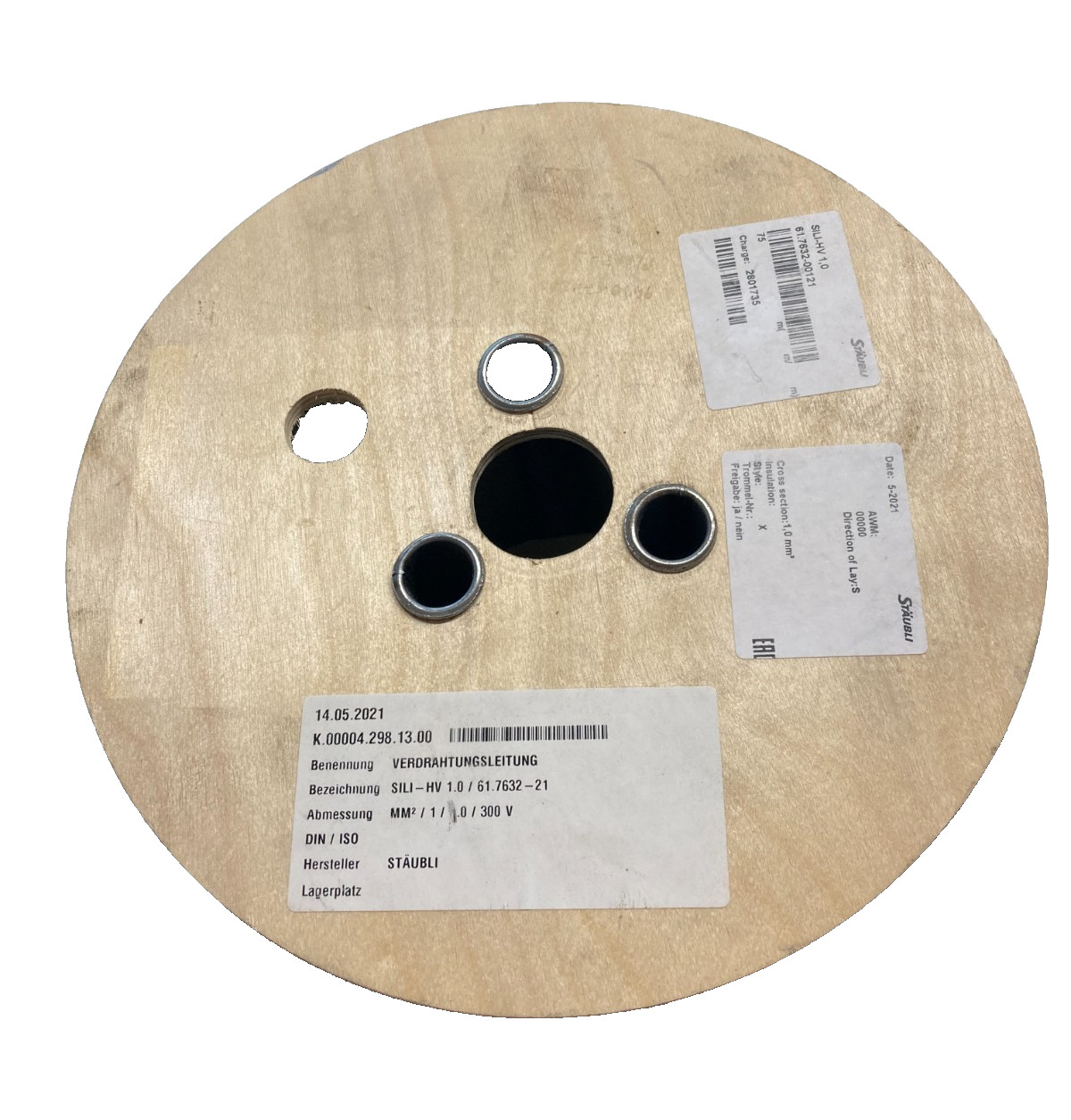 Leads; Silivolt®-E SN; 1x1mm²; Line; OFC; Silicone; Black – 100m
