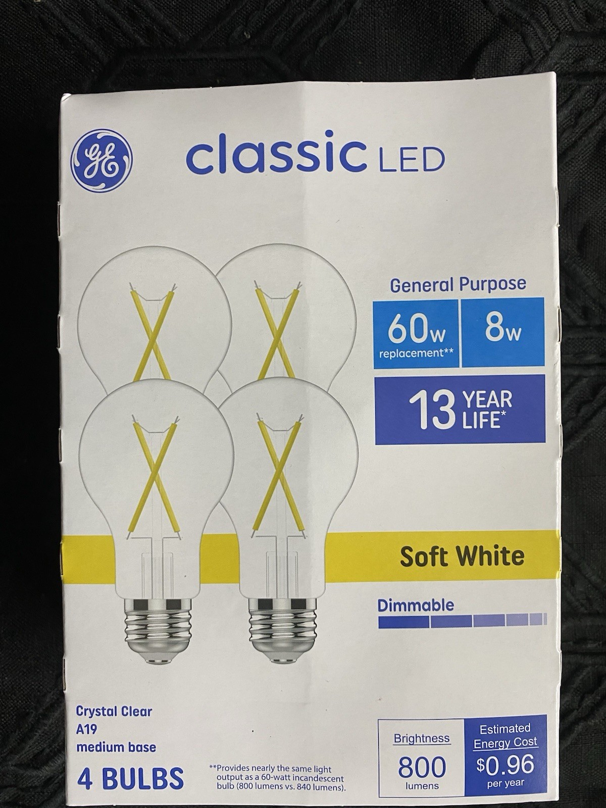 48 BULBS Packages GE 60 Watt LED Standard light bubs BEST PRICE Online 50 CENTS