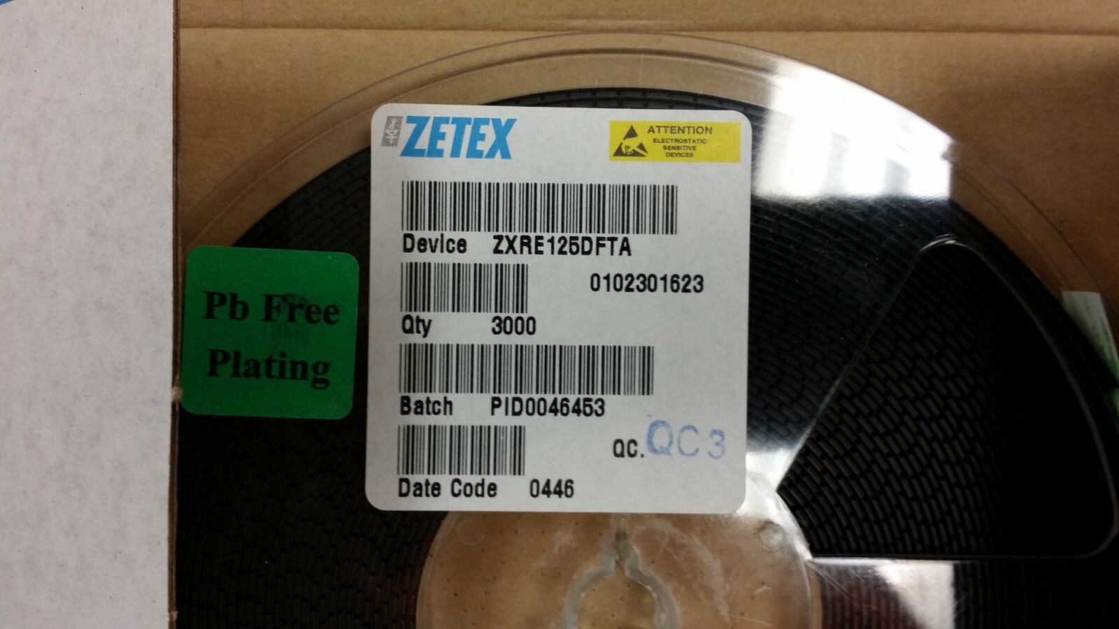 (10pcs) ZXRE125DFTA V-Ref Precision 1.22V 20mA 3-Pin SOT-23