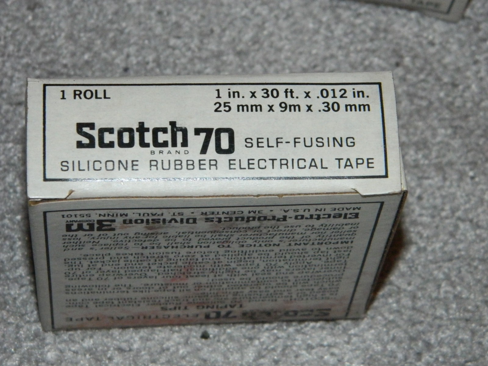 One Roll of 3M Scotch 70 Self-Fusing Silicone Rubber Electrical Tape – FREE SHIP