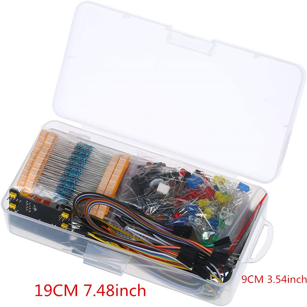 Basic Starter Electronics Component Kit Tie-points Breadboard Resistor U9G4
