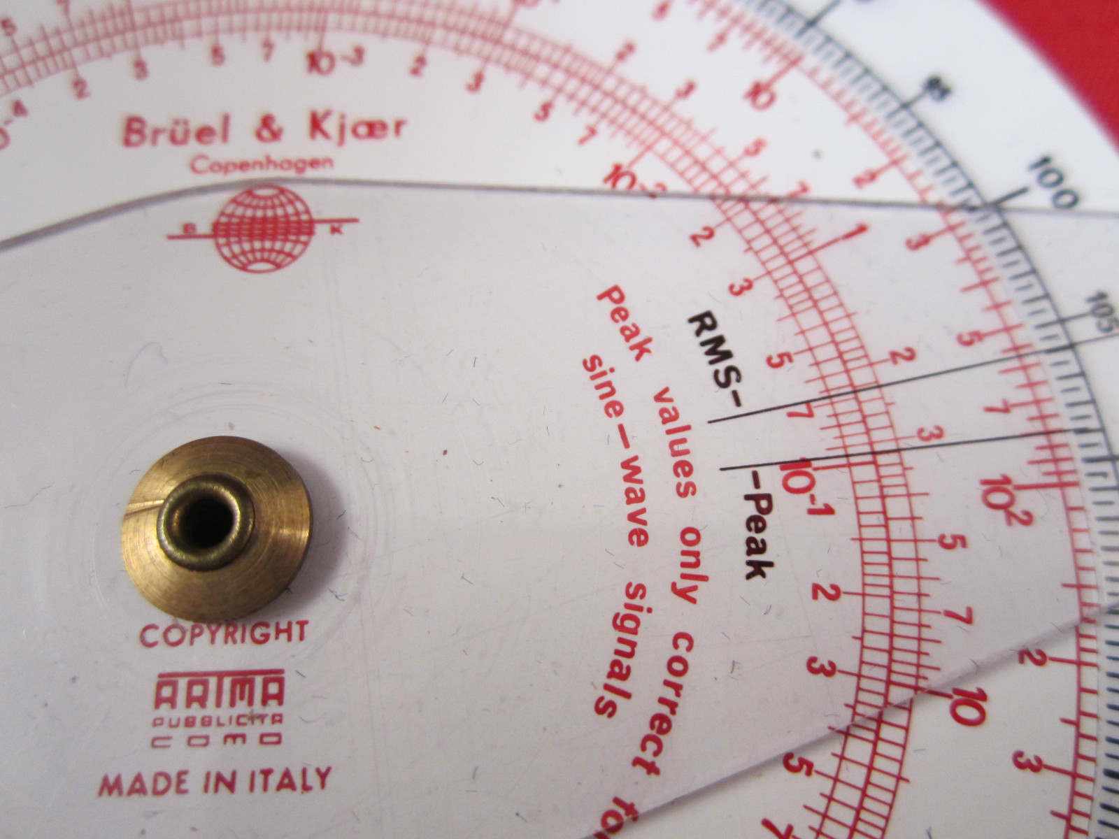 BRUEL KJAER QH0001 ITALY RULER ACCELEROMETER VELOCITY DISPLACEMENT CALCULATOR #2