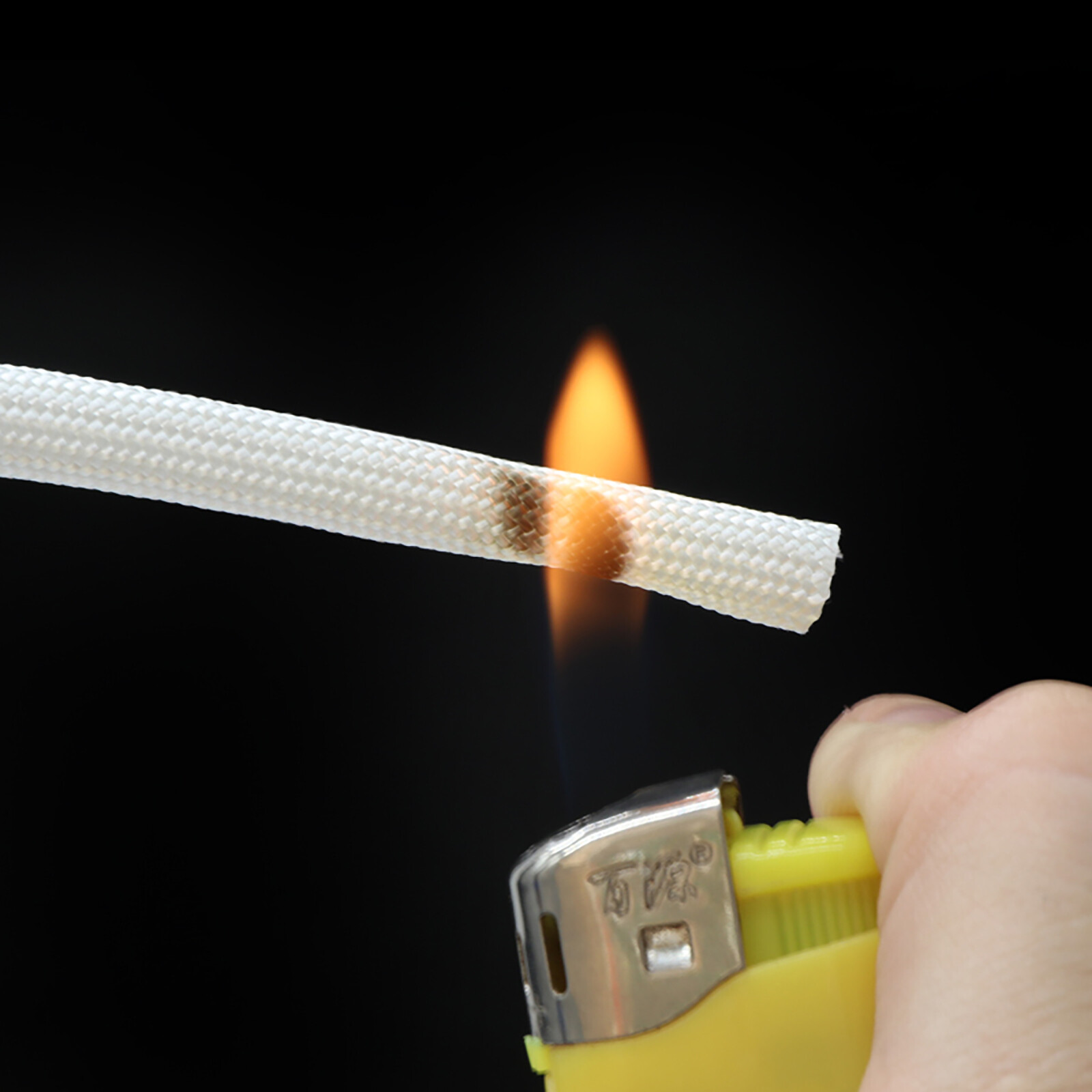 White/Black 600°C HIGH TEMP Fiberglass Sleeving Wire Cable Insulation Tube