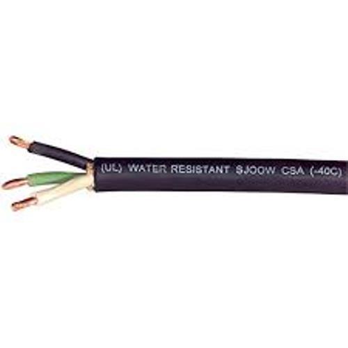 SJOOW 16/3 Portable Power Cord – 300V SJOOW – Black 250 feet