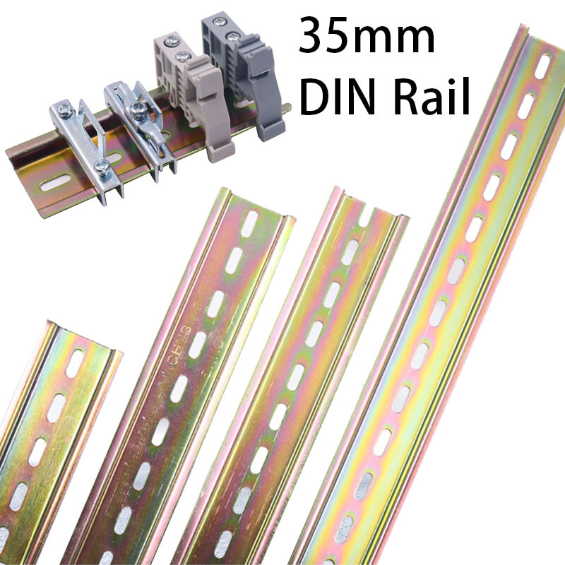 35mm DIN Rail Slotted Top Hat Slotted Zinc Plated 85-380mm For Circuit Breaker
