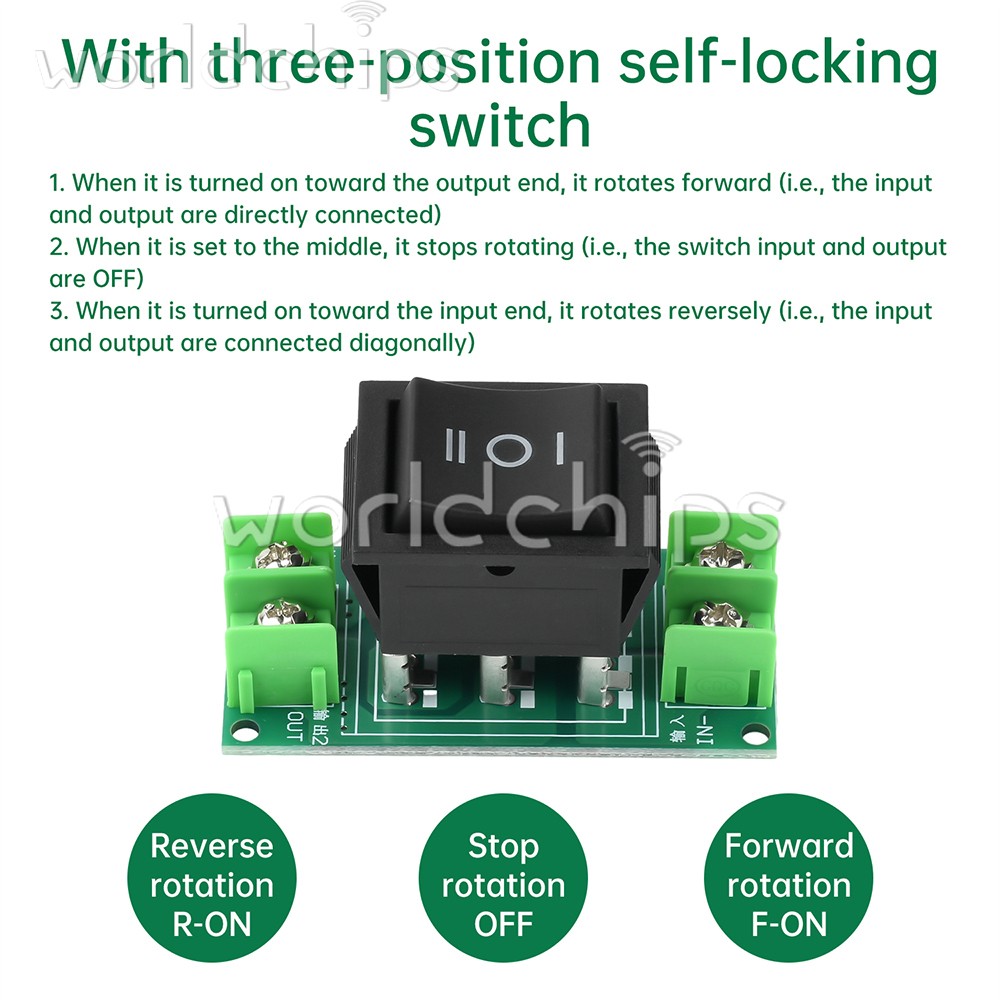 DC 0-120V DC Motor Controller Forward/Stop/Reverse Switch Module 5A 10A 20A