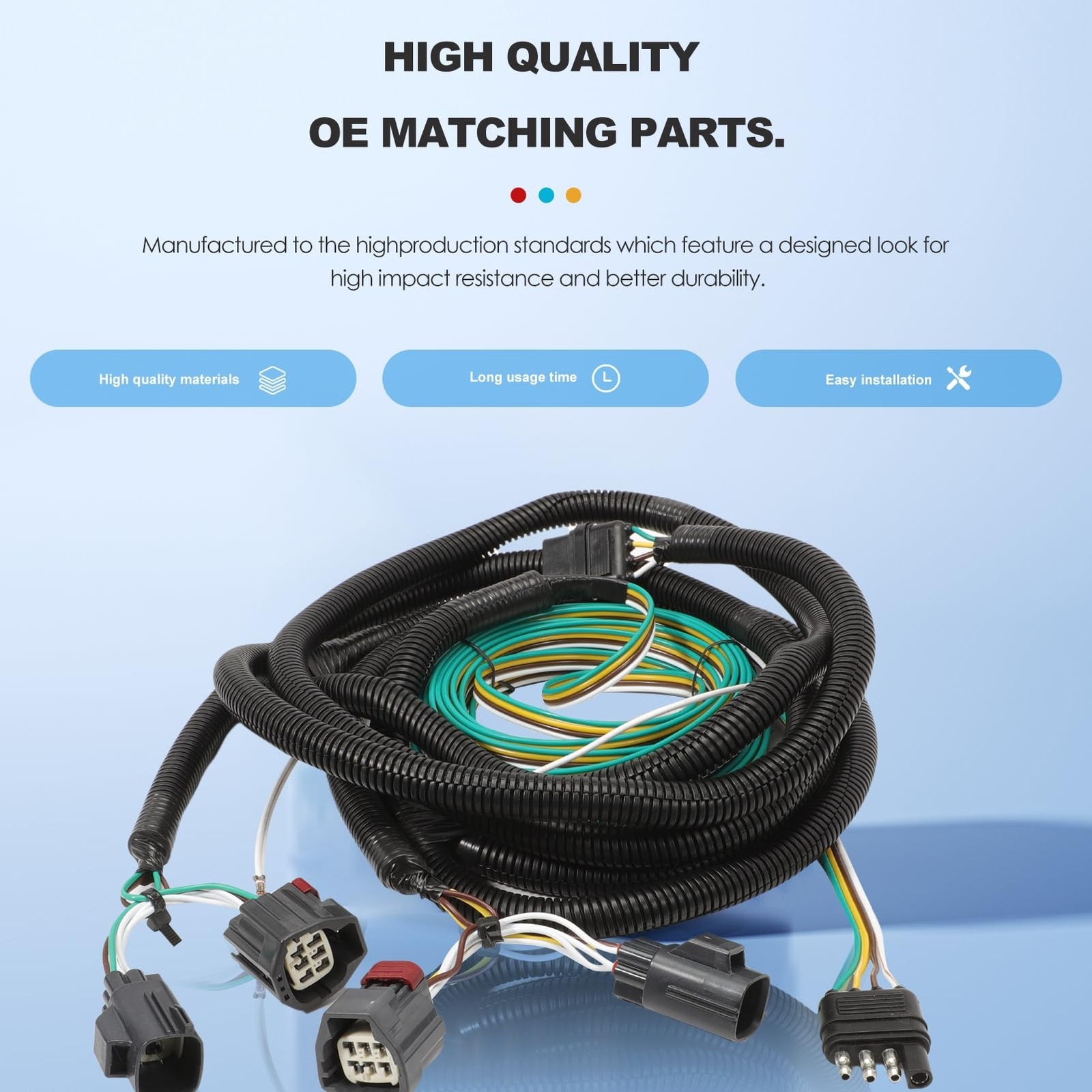 58903 Custom Fit 4 Way RV Towed Vehicle Wiring Trailer Harness Compatible wit…