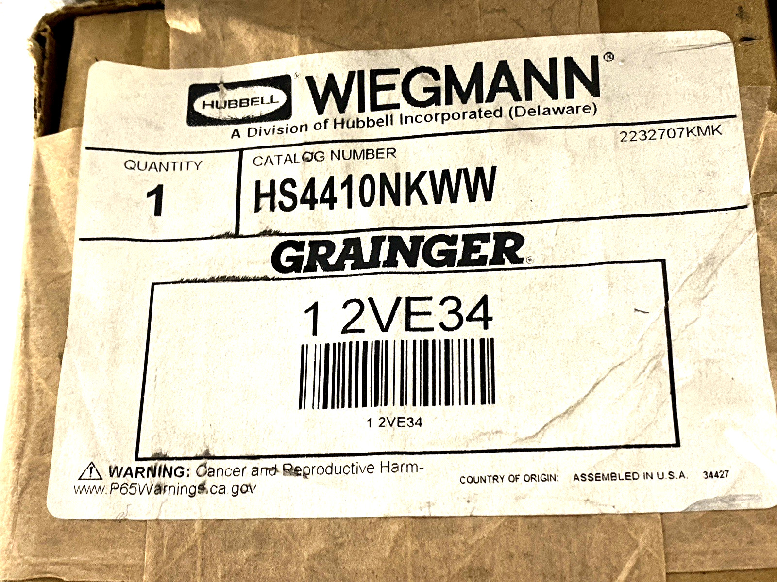 Wiegmann HS4410NK WW 10FT Wireway Straight Section 4″ x 4″ x 120″ Steel, 2VE34
