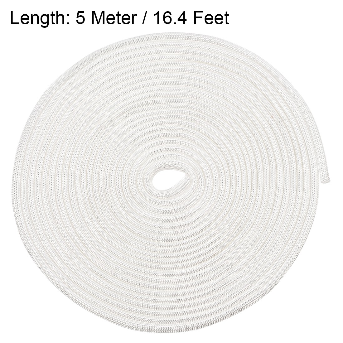 16.4Ft-3mm Insulation Cable Protector High TEMP Fiberglass Sleeve White