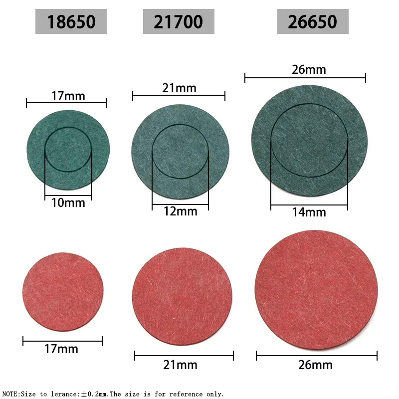 20~500Pcs Li-Ion Battery Insulation Gasket Pack 18650 21700 26650 Cell Barley Ad