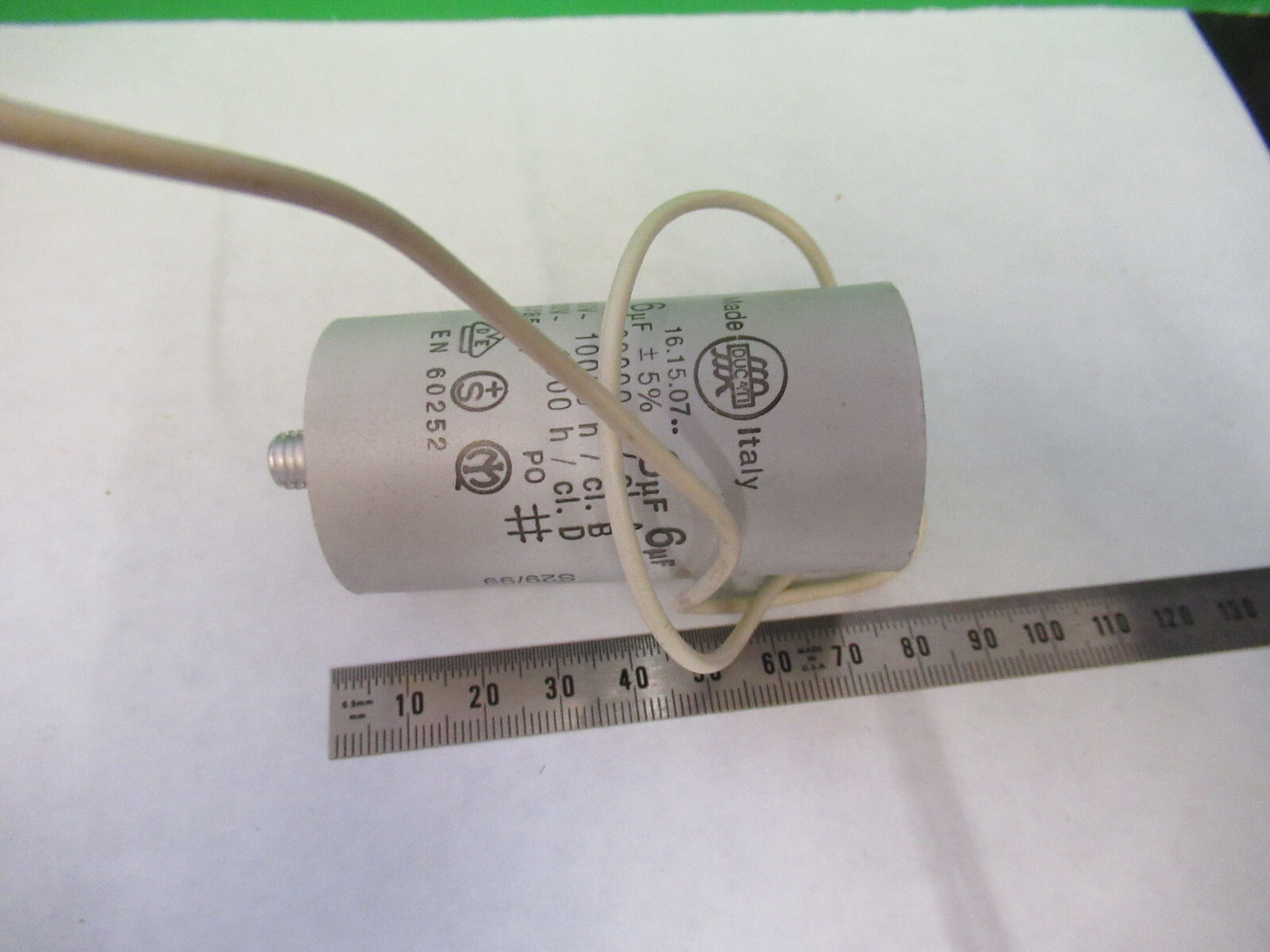 HIGH END CAPACITOR ITALY 6mf 400V 500V ELECTRIC COMPONENT AS PICTURED S1-B-50