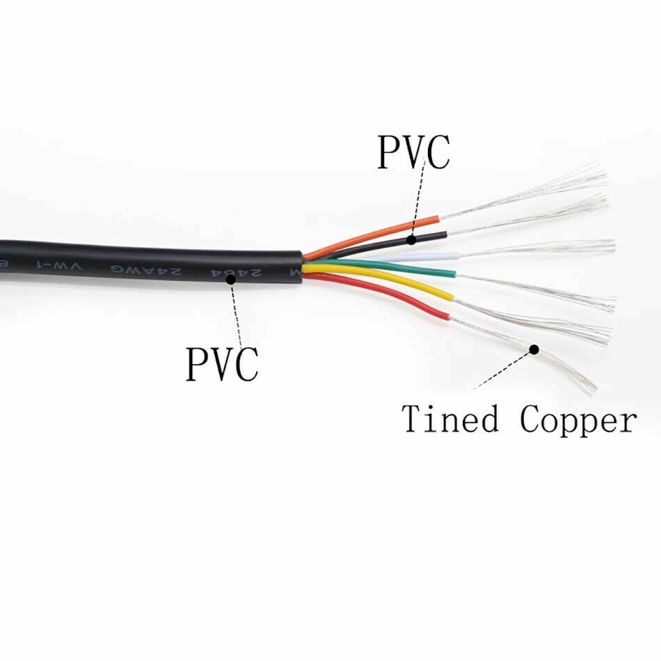UL2464 24AWG 2/3/4/5/6/8/10Core Sheath Power Cord Soft Wire Signal Control Cable