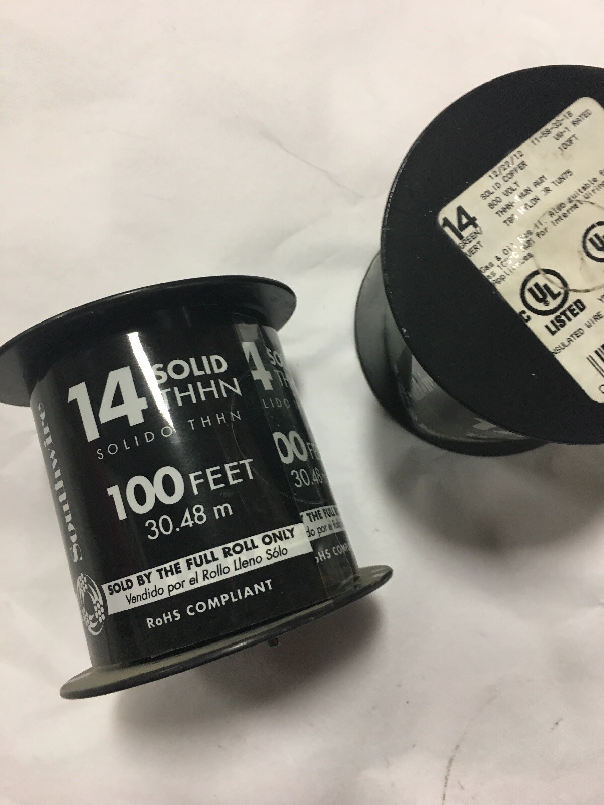 2 Southwire 14 awg Red Solid Copper Insulated Wire THHN THWN AWM 100 Feet 600 V