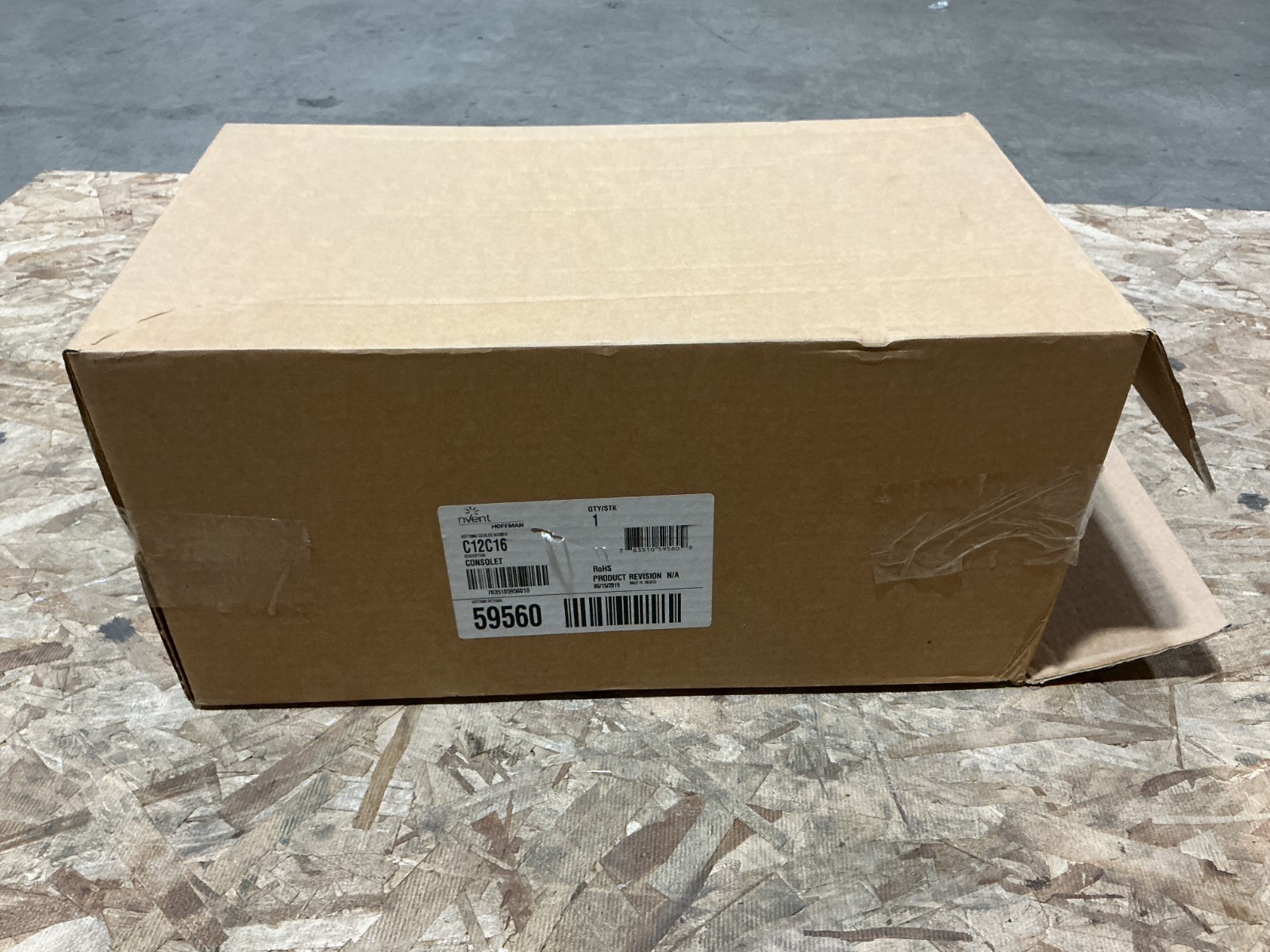 New nVent Hoffman C12C16 Consolet Enclosure Sloped Cover 12x16x9.09 Grey 59560
